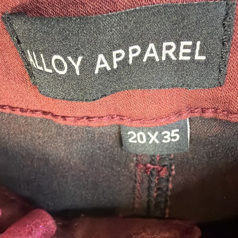 Alloy Apparel Tall Skinny Jeans Womens 20x35 Burgundy Stretch Denim NWT - Picture 5 of 10
